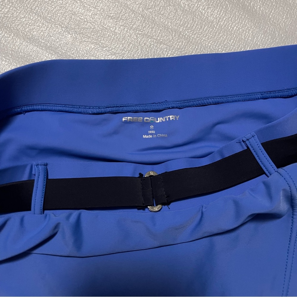 Free Country Size Small (4/6) Women’s Swim Skirt Blue with Black Belt - Picture 5 of 12
